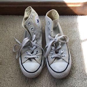 Converse high top sneakers light grey